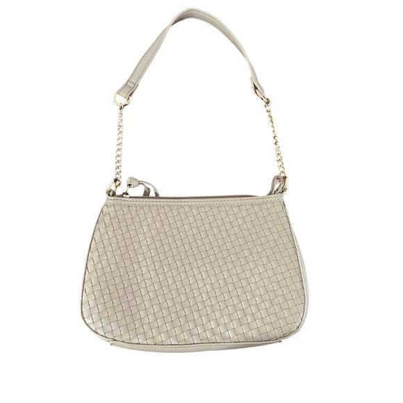 Anne Klein Woven Tan Shoulder Bag - Picture 3 of 5
